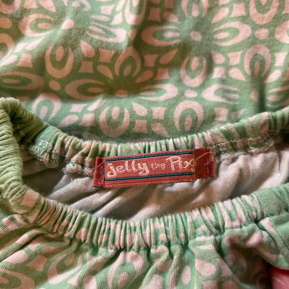 Jelly the Pug Knit Dress Girls Size 5 Ruffles Polka Dots Vacation Summer Cute - Picture 5 of 5